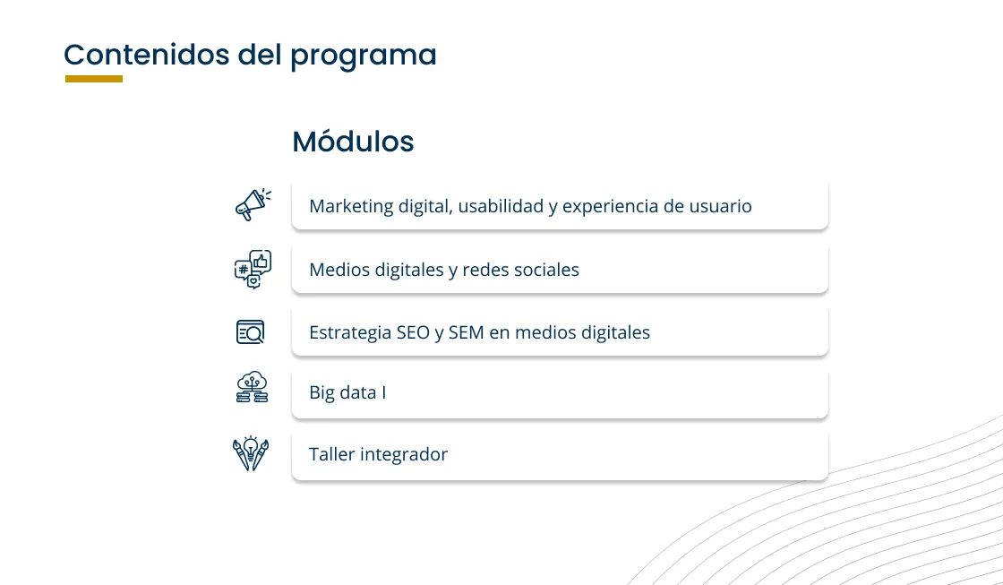 Plan de Estudios Diplomado en Data Analytics y Marketing Digital